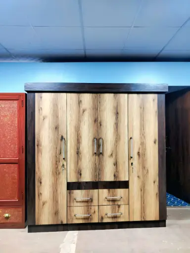 Modern Wardrobe with Mixed Finishes