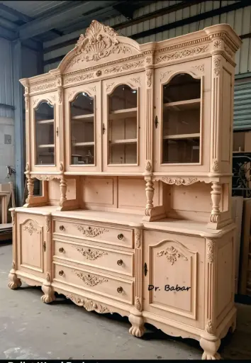 Ornate French Provincial Hutch